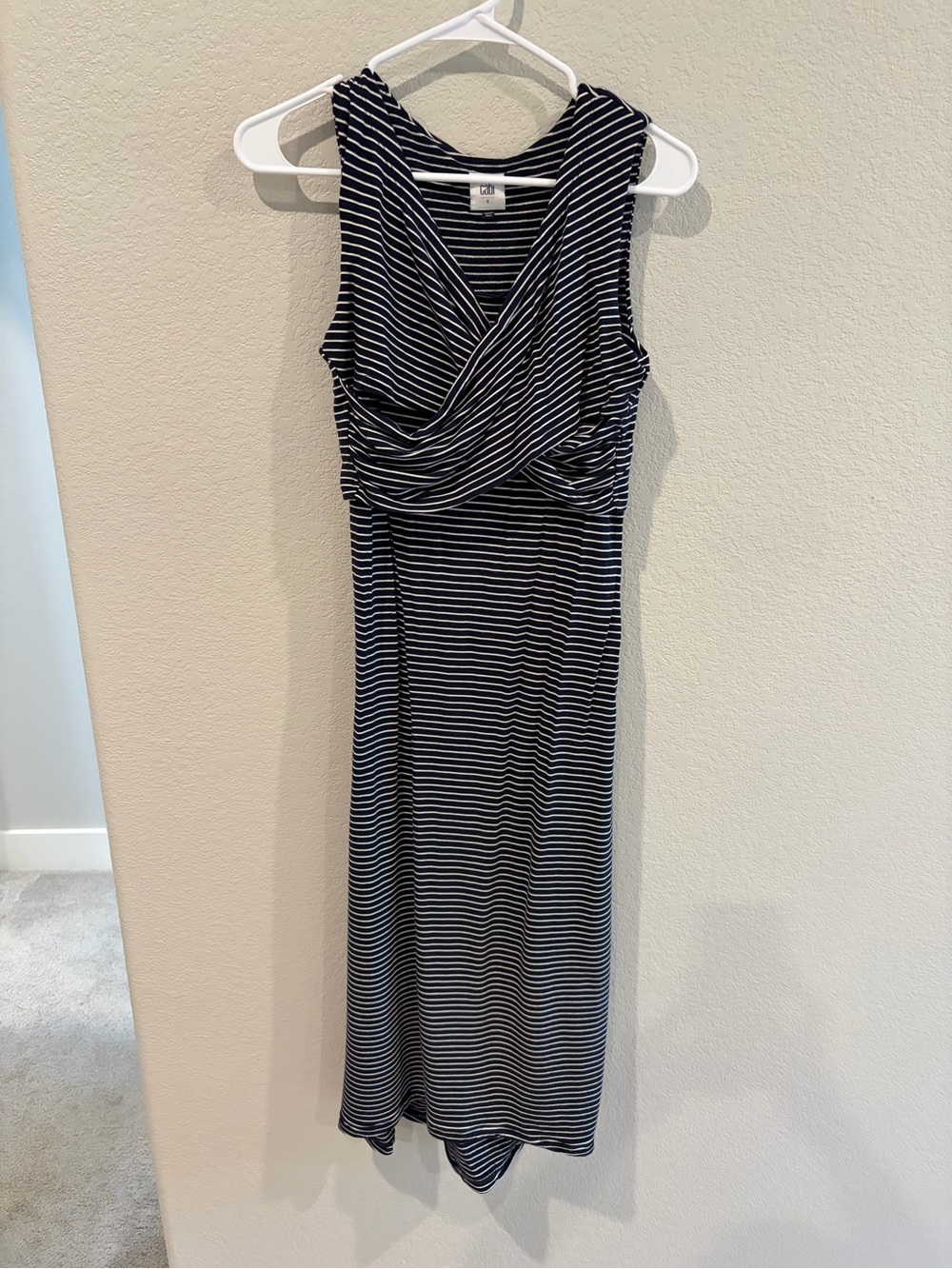 Cabi Striped Surplice Sleeveless Maxi Dress Small